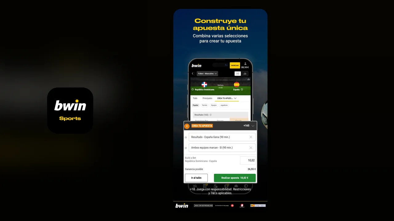 Captura oficial de la app de Bwin en la App Store de España