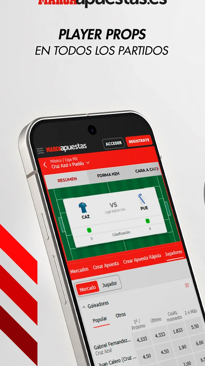 Captura oficial de la app de Marca Apuestas